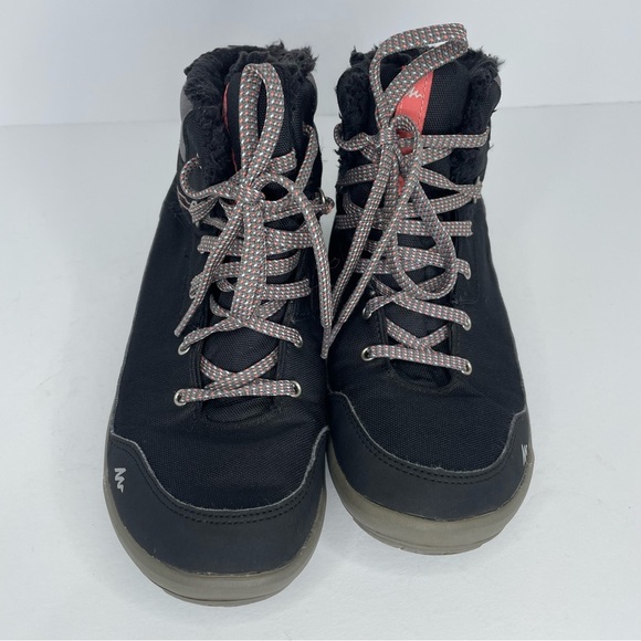 Quechua Decathlon Womens Size 7 Waterproof Hiking Boots SH100 Warm Mid W Black - Picture 5 of 9